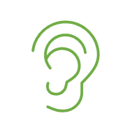 Logo discapacidad sensorial auditiva